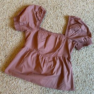 NWOT Tags Abercrombie Puff Sleeved Babydoll Top